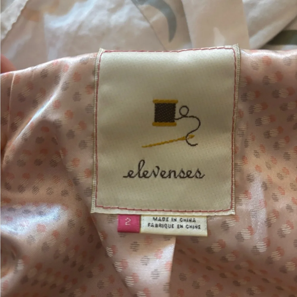 NWOT Anthropologie Elevenses Coral Toggle Jacket Size 2